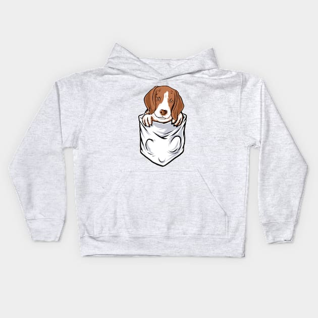 Dog In Pocket Kids Hoodie by Mako Design 